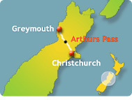 TranzAlpine train route map